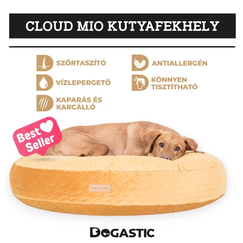 Kép 1/10 - premium kutyafekhely cloud mio mustard