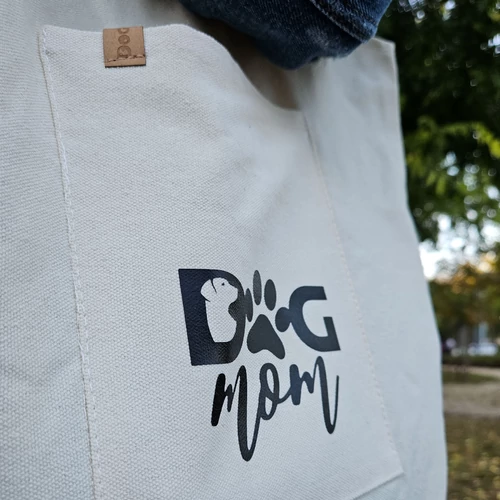 Kép 3/5 - Zsebes Dog Mom vászontáska
