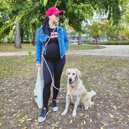 Kép 5/5 - Zsebes Dog Mom vászontáska