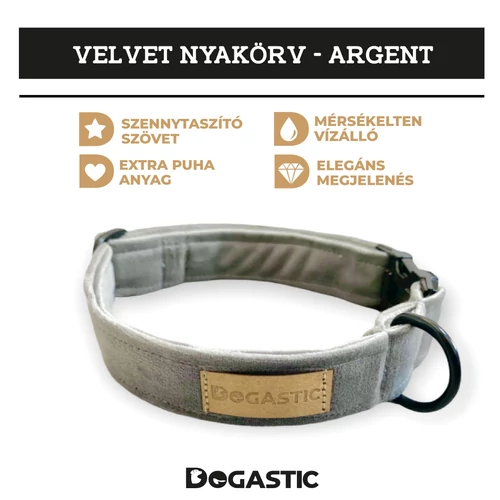 Kép 1/7 - Velvet Nyakörv - Argent
