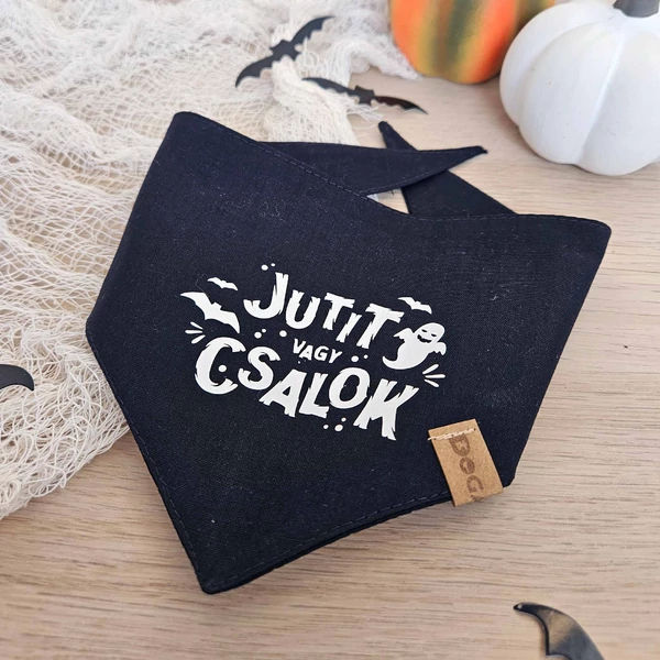 Halloweeni LIMITÁLT "Jutit vagy Csalok" Kutya Kendő