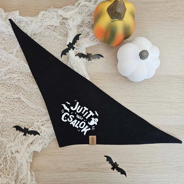 Halloweeni LIMITÁLT "Jutit vagy Csalok" Kutya Kendő