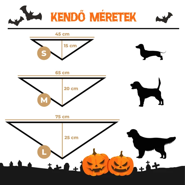 Halloweeni LIMITÁLT Szellemes Kutya Kendő