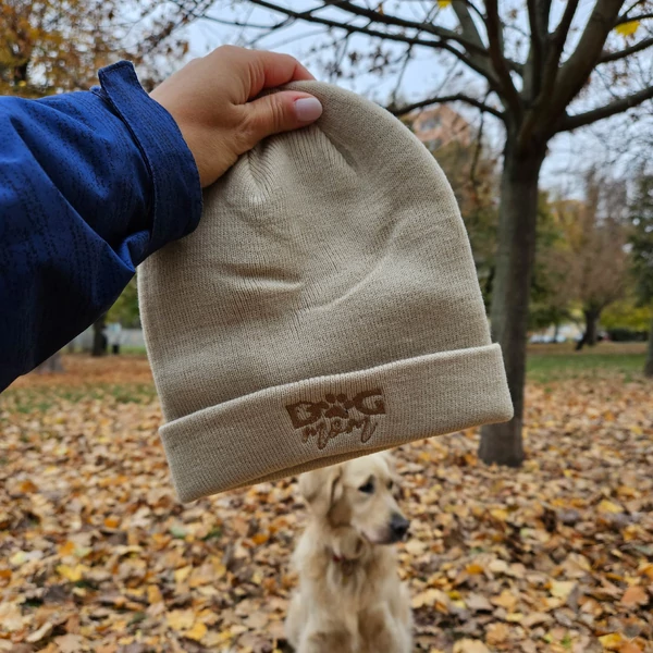 Dog Mom téli sapka - Bézs